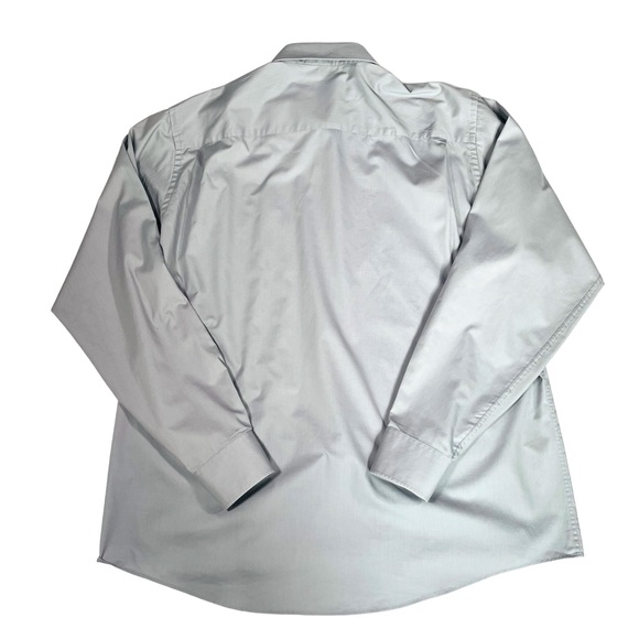 Joseph Abboud Mens Dress Shirt Long Sleeve Shirt Silver Mens Size 17.5 - Picture 4 of 10